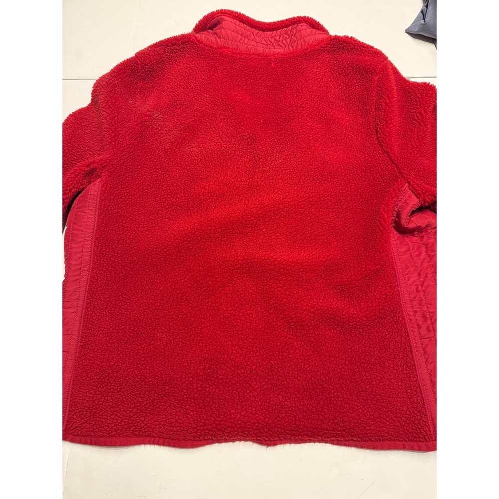 Lauren Active Ralph Lauren Red Full Zip Fleece Sherpa Jacket Womens XL Sporty - Picture 11 of 11